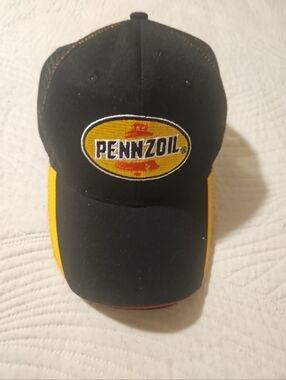 Pennzoil Baseball Style Cap Mesh Back Trucker Hat Adjustable Embroidered